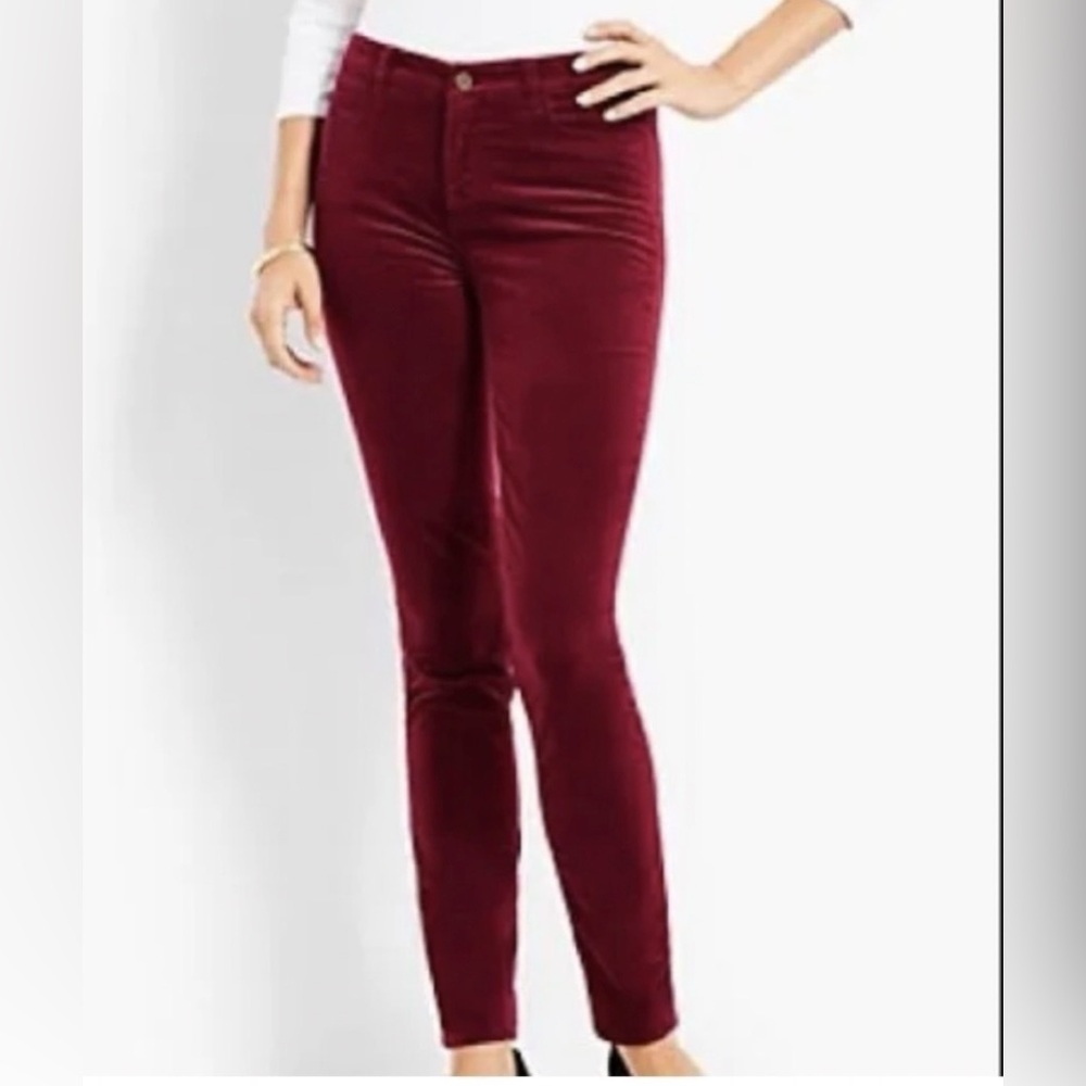Talbots Burgundy Velvet Pants 10